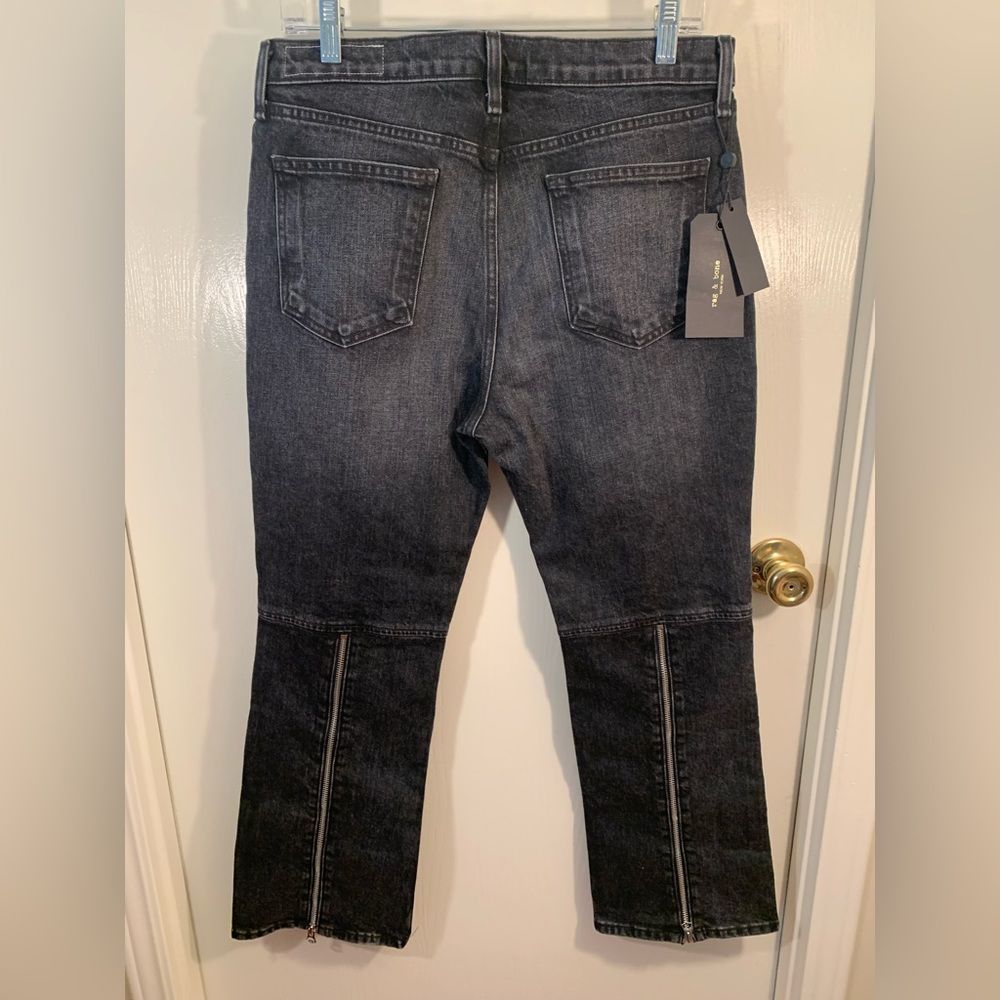 Rag & Bone NWT black Bain iver high waisted pants Size 30 - Picture 4 of 9